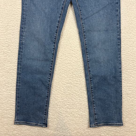 Levis Wedgie Straight Jeans Womens 25 Blue Summer Love Hi Rise Buttonfly Stretch - Picture 4 of 10